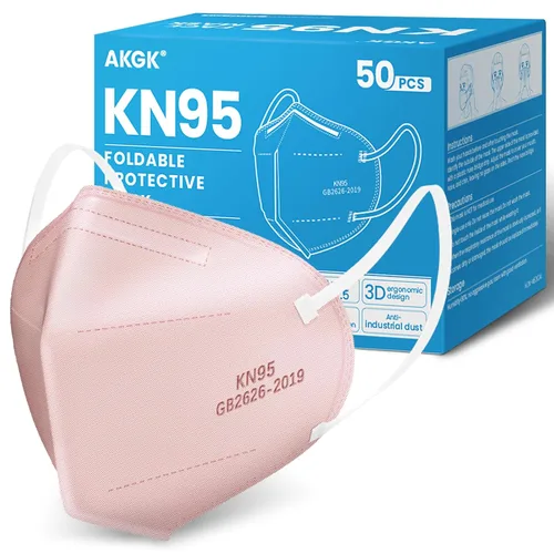Miniatura 11 de akgk Mascarilla KN95 de 50 unidades, mascarillas de protección transpirable, mascarillas KN95 negras de 5 capas, máscaras de seguridad contra
