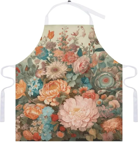 Miniatura 7 de MUSM Apron for Adults - 27.6 X 31.5 Inch, Heavy-Duty Polyester Aprons with Two Large Pockets, Waterproof Pastel Colors Kitchen Apron for Cooking