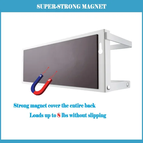Miniatura 2 de Organizador Magnético de Estante de Especias de Un Solo Nivel para Refrigerador, Estante de Almacenamiento de Especias, Fácil de Instalar en el Lado