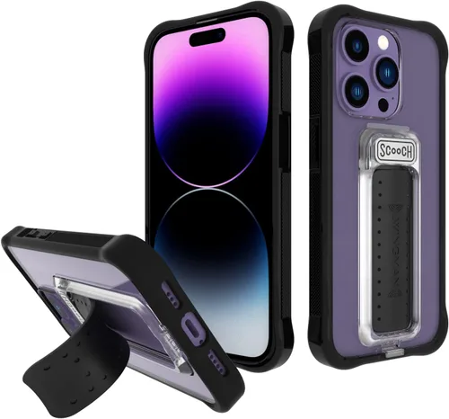 Miniatura 52 de Scooch® para iPhone 15 Pro Max Funda con Soporte, Funda Kickstand Wingman 5-en-1, Protección contra Caídas de Grado Militar, Kickstand Desplegable