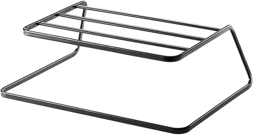 Yamazaki Home - Organizador de platos y almacenamiento para armarios de cocina, tamaño único, negro