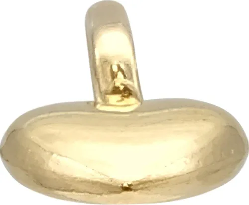Miniatura 6 de FindingKing Colgante de corazón inflado de oro amarillo de 14 quilates, 0.315 x 0.236 in (.31" x .24"), Oro amarillo