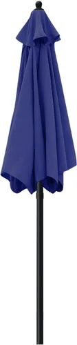 Miniatura 6 de Sunnyglade Sombrilla de Patio de 7.5 Pies para Exteriores, Sombrilla de Mesa de Mercado con Botón de Empuje de Inclinación/Manivela, 6 Varillas Azul