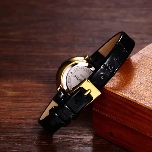 Miniatura 5 de Avaner Reloj de cara pequeña para mujer, reloj de cuero ultra delgado, reloj de pulsera de cuarzo analógico, reloj de vestir elegante para mujer