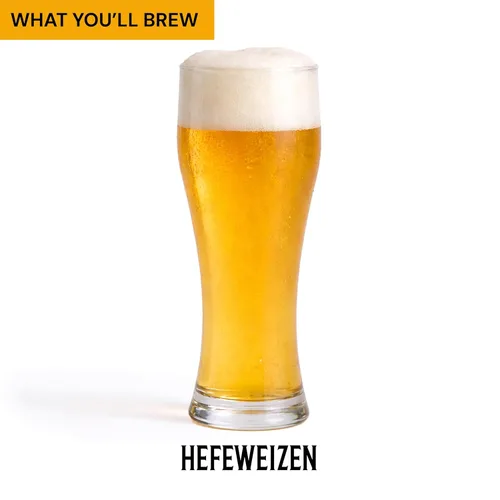 Craft a Brew - Kit de recetas de cerveza - Hefeweizen - Recambio de ingredientes de elaboración casera - Suministros para hacer cerveza - Incluye