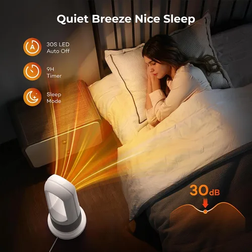 Miniatura 6 de Combo de calentador y ventilador sin aspas, calentador de 26 pulgadas y ventilador enfriador con control remoto, protección contra
