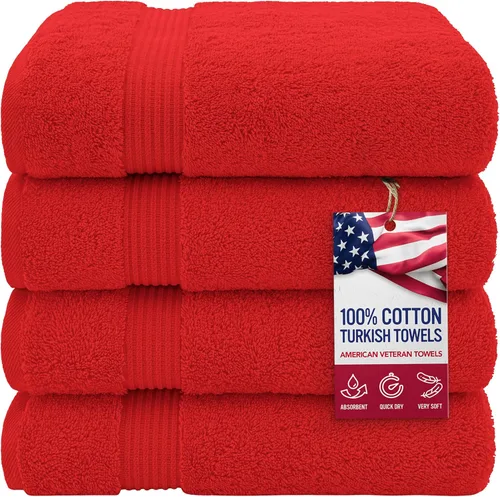 Miniatura 6 de Toalla American Veteran, Juego de Toallas de Mano para Baño de 4, 100% Conjunto de Toallas de Mano Turcas de Algodón, Toallas de Mano Suave