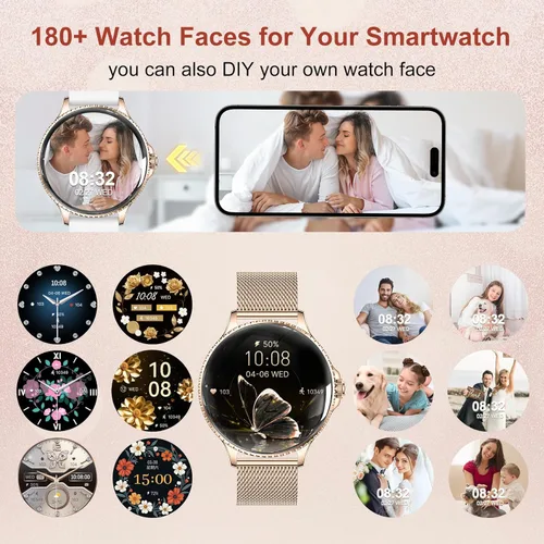 Miniatura 8 de Smart Watches for Women (Answer/Make Calls),1.27" AMOLED Smartwatch with Heart Rate/Sleep Monitor,120+ Sport Modes Fitness Tracker with Bluetooth