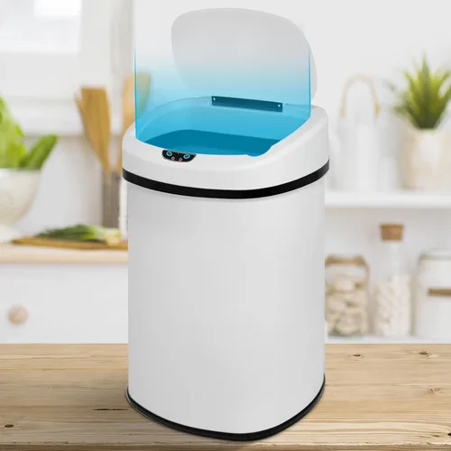 Miniatura 9 de Basurero de cocina de 13.2 galones con sistema de control de olores, cubo de basura automático con sensor de movimiento táctil con tapa, cubo