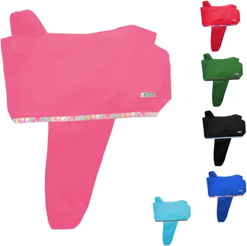 Miniatura 8 de Tahoe Funda de sillín impermeable de nailon resistente de alta calidad con seis correas elásticas de sujeción y fundas de estribo, se adapta a