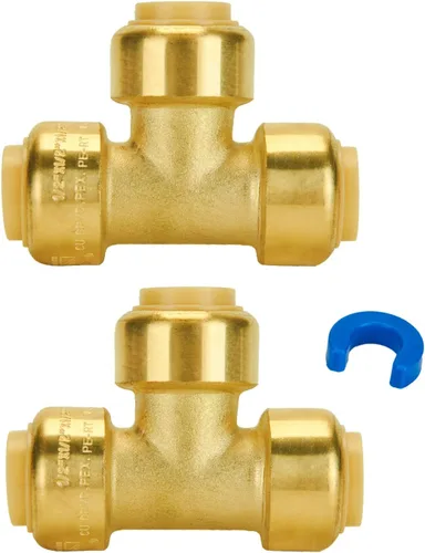 Miniatura 11 de SUNGATOR Acoplamiento de 1/2 pulgada, accesorios Pex a presión de 1/2 pulgada, acoplamiento recto de 1/2", accesorios de latón sin plomo