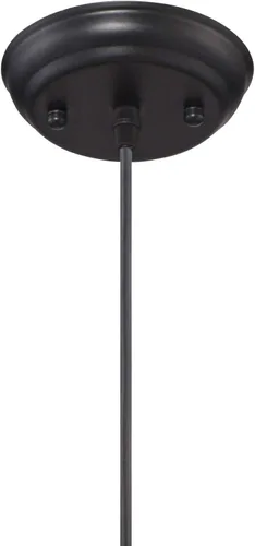 Miniatura 5 de Possini Euro Design Felton - Mini lámpara colgante negra de 12 pulgadas de ancho con detalle de madera rústica para comedor, sala de estar, hogar