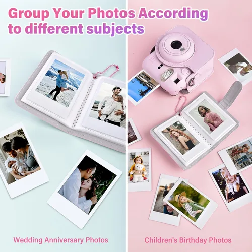 Miniatura 4 de Mini álbum de fotos de 32 bolsillos compatible con Fujifilm Instax Mini Film - Instax Mini 12 99 70 7s 8 8+ 9 11 25 50s 90 99, mini álbum de fotos