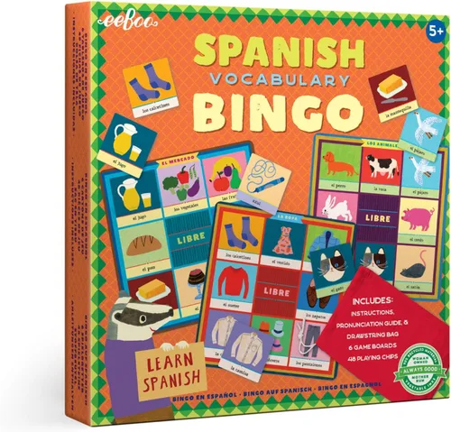 eeBoo: Juego de Bingo de Vocabulario en Español, Un Juego de Solución de Problemas Imaginativa, Juegos Educativos que Cultivan la Conversación, la