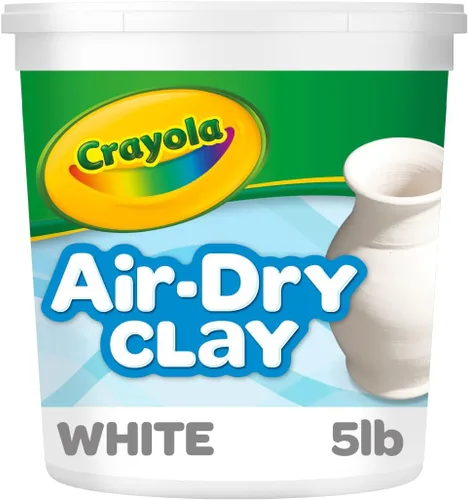 Crayola - Arcilla de secado al aire (5 libras), suministros para maestros, arcilla de modelar natural blanca para niños, material para esculpir,