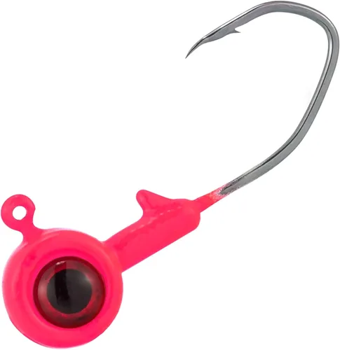 Dr.Fish Crappie Jig 3D Ojos Pesca Jig Cabeza de Agua Dulce Crappie Trucha Panfish Gancho Bass Pesca Señuelo 1/32oz 1/16oz 1/8oz Rosado