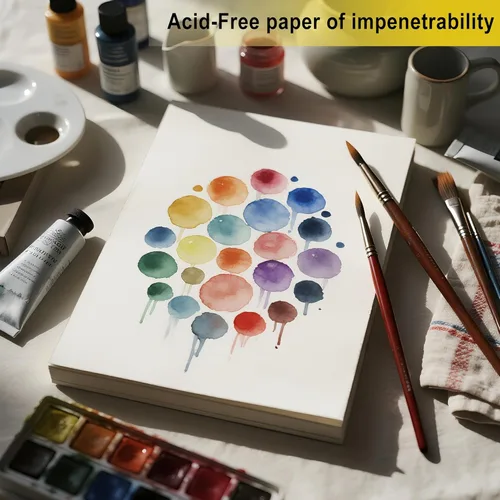 Miniatura 6 de DagouColor Papel de acuarela, 9 x 12 pulgadas, 200 GSM, 50 piezas de papel de acuarela a granel, suministros de arte para artistas, adultos, niños