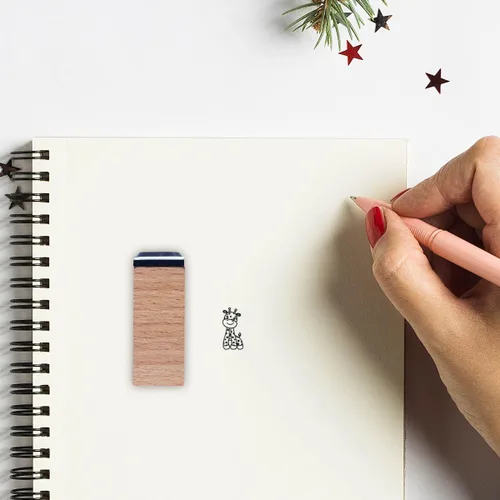 Miniatura 3 de Bonito sello de goma de jirafa, 3/5 pulgadas, pequeño sello de animales para álbumes de recortes, planificación de tarjetas