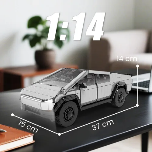 Miniatura 2 de Set de Construcción de Coche Iluminado, 1:14 Camión Todo Terreno Urbano de Construcción de Juguete con Luces, Bloque de Construcción STEM
