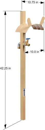 Miniatura 6 de Liberty Garden Products 693 soporte para manguera de jardín individual con grifo de latón, con capacidad para una manguera de 150 pies, de 0.62