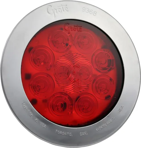 Miniatura 2 de Grote 54752 Luces LED Ovaladas de 6" de Parada, Cola y Giro con Luz de Reversa Integrada - Terminación de Clavija Macho Rojo