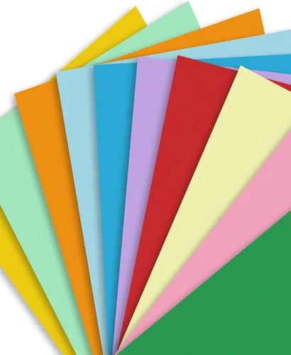 Miniatura 2 de 20 hojas de cartulina de colores de 8.5 x 11 pulgadas, papel de cartulina de colores surtidos de 8.82 oz/m² para manualidades y tarjetas, álbumes