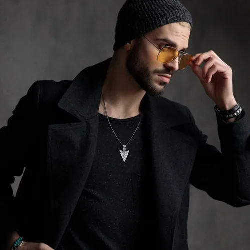Miniatura 6 de StoryEtain Collares vikingos con punta de flecha collares geniales de plata de ley S925 para hombres joyería vikinga punk hip hop regalo para amigos