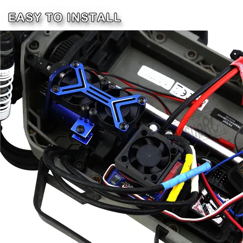 Miniatura 4 de VXL-3s ESC Motor Cooling Fan Upgrades Part for 1/10 Slash/Rustler/Stampede VXL 4X4 2WD, disipador de calor de ventilador de alta velocidad Hops Up