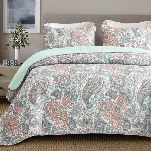 Miniatura 7 de Exclusivo Mezcla Edredones/Colchas Reversibles Bohemias Tamaño King, Colchas Azul Marino Ligeras Cubrecama para Todas las Estaciones Edredón