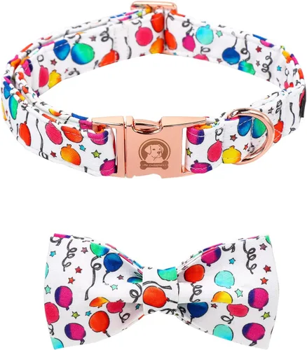 Miniatura 22 de MR. CHUBBYFACE· Collar de Pascua para perro de conejo con lazo, collar ajustable para mascotas con corbatín para perros pequeños, medianos y grandes