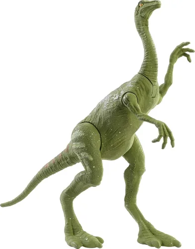 Miniatura 4 de Mattel Jurassic World Camp - Figura de acción de dinosaurio de fuerza feroz del Cretácico, juguete de dinosaurio Gallimimus con articulaciones