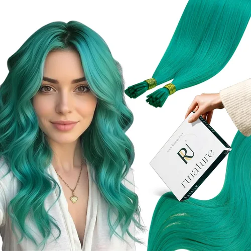 Miniatura 33 de RUNATURE Extensiones de cabello humano con punta en I Tip de 18 pulgadas, extensiones de cabello natural Remy para mujer, extensiones de cabello