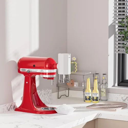 Miniatura 7 de Accesorio para rallar hielo para batidora de pie KitchenAid, máquina de cono de nieve para KitchenAid con 8 moldes para hielo, accesorio de afeitado