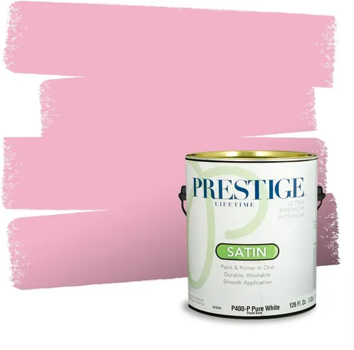 Miniatura 774 de Prestige Paints Pintura exterior e imprimación en uno, 1 galón, plano, coincidencia comparable de Valspar* Amber Rose*