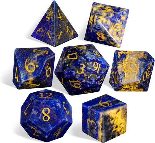 Miniatura 9 de LUCKY-M Juego de dados de piedras preciosas DND, juego de dados de mazmorras y dragones, juegos de dados RPG, accesorios de regalo