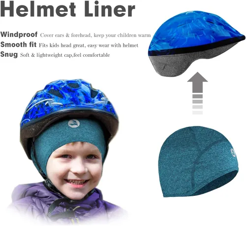 Miniatura 15 de EMPIRELION Casco térmico para niños, diseño de calavera, ligero, para deportes juveniles, para correr, para niños, niñas y niños
