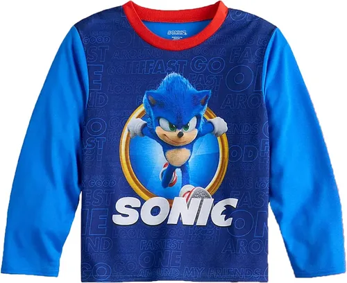 Miniatura 2 de Sonic The Hedgehog Conjunto de pijama de dos piezas de manga larga para niños Still Unstoppable YellowBlue