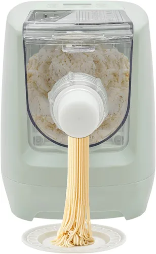 Máquina automática de pasta de 260 W, máquina eléctrica de fideos para pasta, máquina de pasta con 12 formas de fideos con taza medidora, capacidad