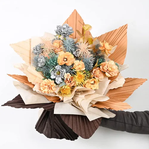 Miniatura 4 de BBJ WRAPS Papel de Envolver Flores de Tissue Dibujado a Mano Coreano No Tejido Impermeable para Arreglos de Empaque de Floristería, 23x18 Pulgadas