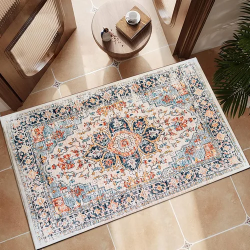Miniatura 8 de VK VK·LIVING Tapete para la entrada de 2 x 3 pies, pequeño, bohemio, para baño, respaldo antideslizante, felpudo, de interior, puerta delantera