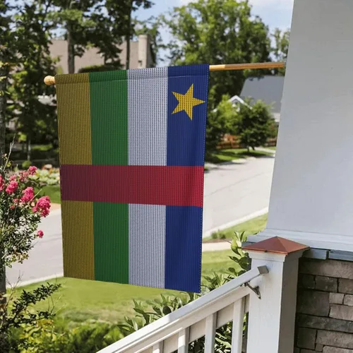 Miniatura 8 de Flag Of The Central African Republic Knitting Effect Garden Flag 12.5"x18" Inch Double Sided Garden Flags Home Lawn Outdoor Decor Flags Party Banner