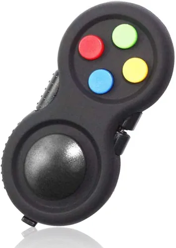 Miniatura 8 de Mini Fidget botón controlador pad juguetes para niños adultos con ansiedad y autismo (negro y mezcla)