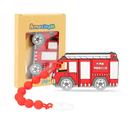 Miniatura 12 de Juguete mordedor de silicona de grado alimenticio para bebés con soporte para chupete, juguetes de dentición, juego de regalo para niños y niñas a