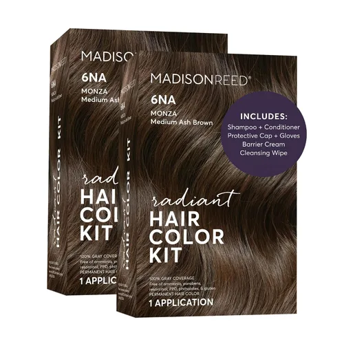 Miniatura 34 de Madison Reed - Kit de color de cabello radiante, tinte permanente para el cabello, 100 % cobertura de canas, sin amoníaco, castaño Catania 5NGM