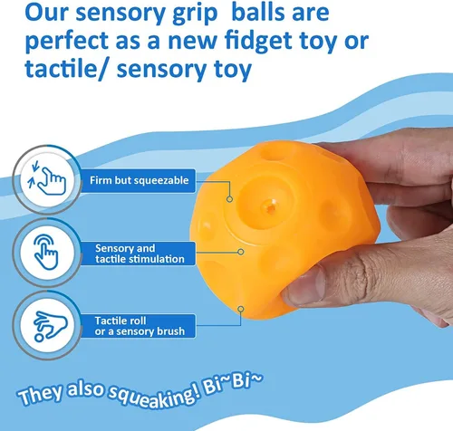 Miniatura 5 de Pelotas sensoriales para bebés y niños, juguetes Montessori suaves para bebés de 6 a 12 meses, juguetes sensoriales para bebés y niños pequeños