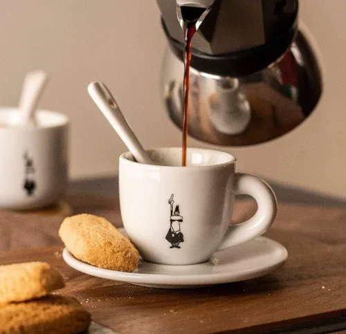 Miniatura 3 de Bialetti Tazas Taza de café de porcelana, color blanco