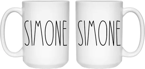 Miniatura 2 de Taza de café con nombre, parte delantera y trasera, regalos de cumpleaños con texto personalizado, regalos para Navidad, personalizable, para añadir