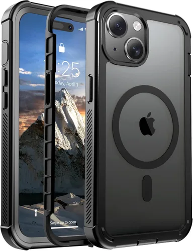 Miniatura 145 de jaroco - Funda magnética compatible con MagSafe para iPhone 11 de 6.1 pulgadas; protección de grado militar contra caídas, de doble capa