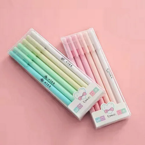 Miniatura 2 de Paquete de 12 bolígrafos de tinta de gel, color rosa, verde, caramelo, tinta negra de 0.020 in, punta extrafina, bonitos bolígrafos para escribir