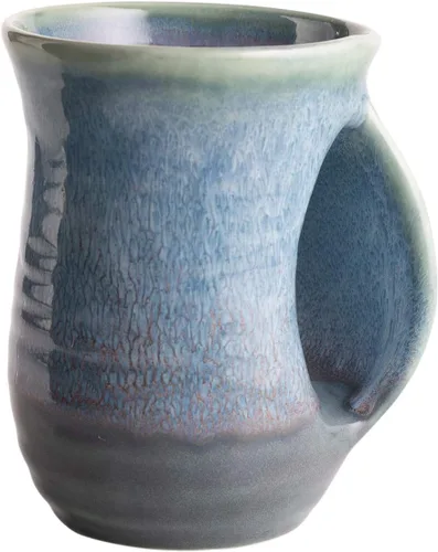 Miniatura 10 de Taza Calentadora de Manos, Cerámica de Cerámica Hecha a Mano y Pintada a Mano - El Bolsillo Contorneado Mantendrá el Calor de Tu Bebida Para